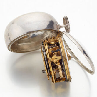 Early Dutch silver keywind verge pocket watch Circa 1700