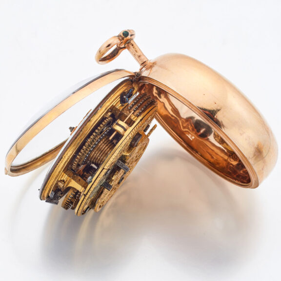 Fine Danish 20 carat gold keywind repousse watch Circa 1753 Fine Danish 20 carat gold keywind repousse watch Circa 1753Fine Danish 20 carat gold keywind repousse watch Circa 1753