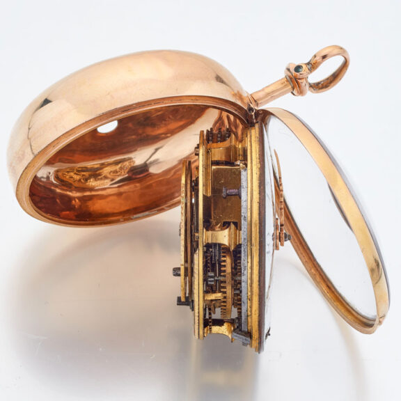 Fine Danish 20 carat gold keywind repousse watch Circa 1753 Fine Danish 20 carat gold keywind repousse watch Circa 1753