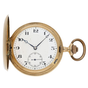 German large golden full hunting cased pocket watch Circa 1900