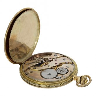 Swiss 14 carat gold historically interesting hunter cased watch Circa 1930