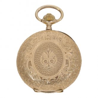 Swiss 14 carat gold full hunter cased watch 'System Glashütte' Circa 1910