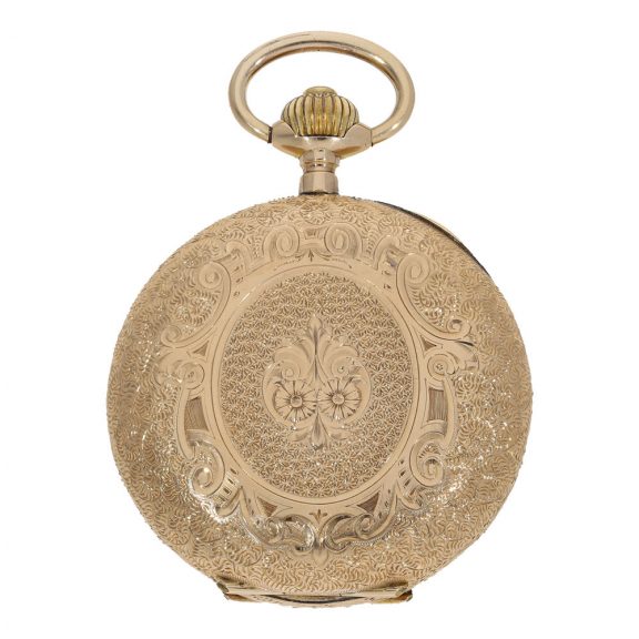 Swiss 14 carat gold full hunter cased watch 'System Glashütte' Circa 1910 Swiss 14 carat gold full hunter cased watch 'System Glashütte' Circa 1910