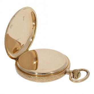 Swiss 14 carat gold full hunter cased watch 'System Glashütte' Circa 1910