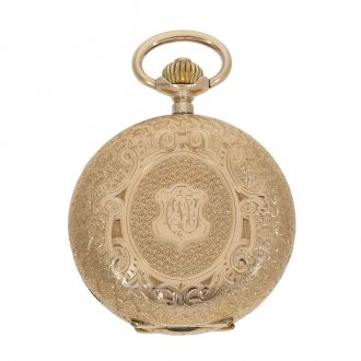 Swiss 14 carat gold full hunter cased watch 'System Glashütte' Circa 1910