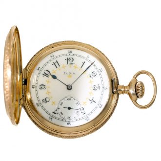 American 14 carat gold full hunter watch in splendour case Circa 1900