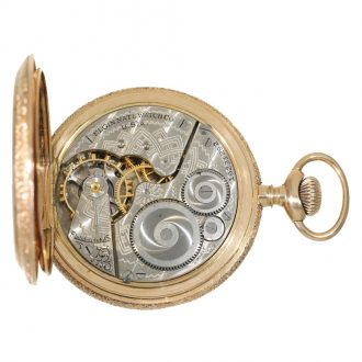American 14 carat gold full hunter watch in splendour case Circa 1900