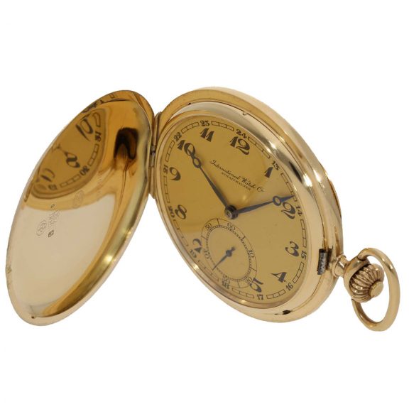 Swiss fine 14 carat gold hunting cased pocket watch Circa 1930 Swiss fine 14 carat gold hunting cased pocket watch Circa 1930
