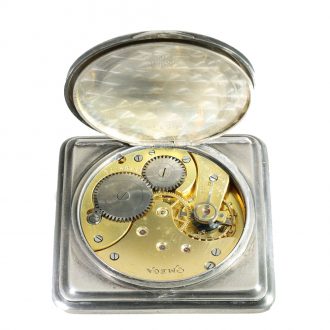 Swiss silver Art Nouveau relief lever pocket watch Circa 1910