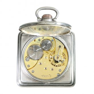 Swiss silver Art Nouveau relief lever pocket watch Circa 1910
