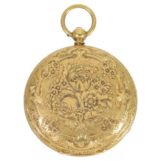 Scottish 18 carat gold lever pocket watch Circa 1863