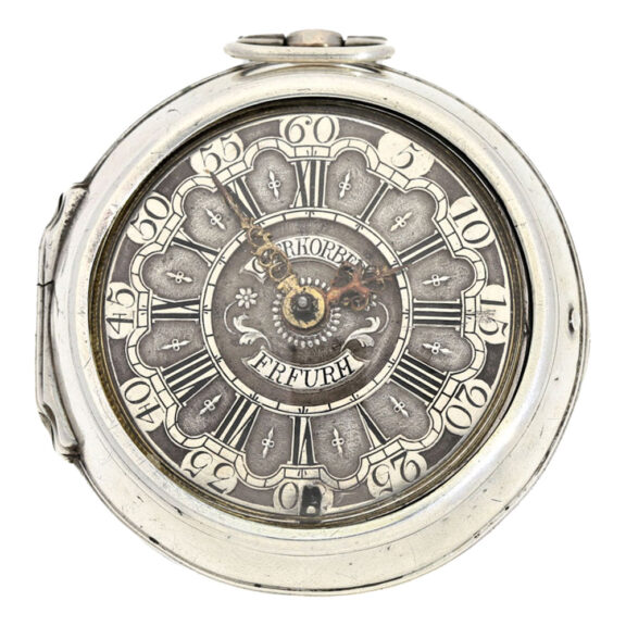 A very rare silver German verge pocket watch Circa 1750