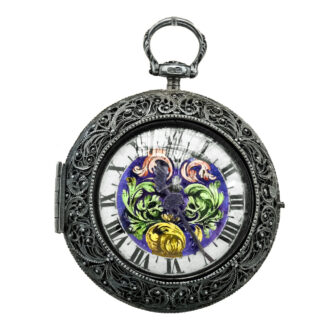 Swiss single-handed pair cased verge pocket watch Circa 1660