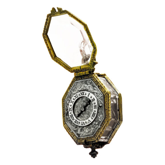 German or Swiss octagonal one-handed pendant watch Circa 1650 German or Swiss octagonal one-handed pendant watch Circa 1650