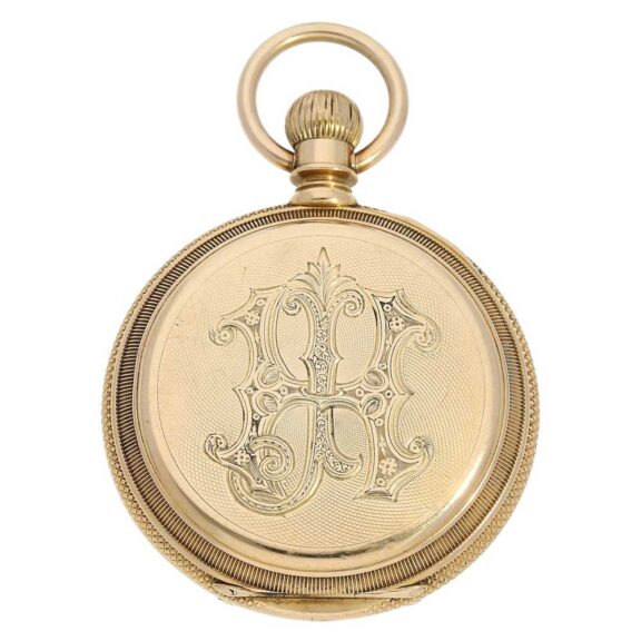 Swiss gold open faced ankerchronometer watch Circa 1870 Swiss gold open faced ankerchronometer watch Circa 1870