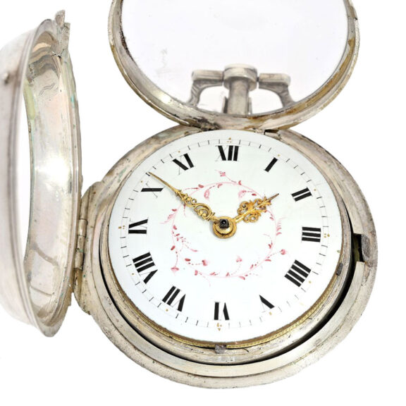 French silver verge with watch chain Circa 1795 French silver verge with watch chain Circa 1795