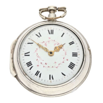 French silver verge with watch chain Circa 1795