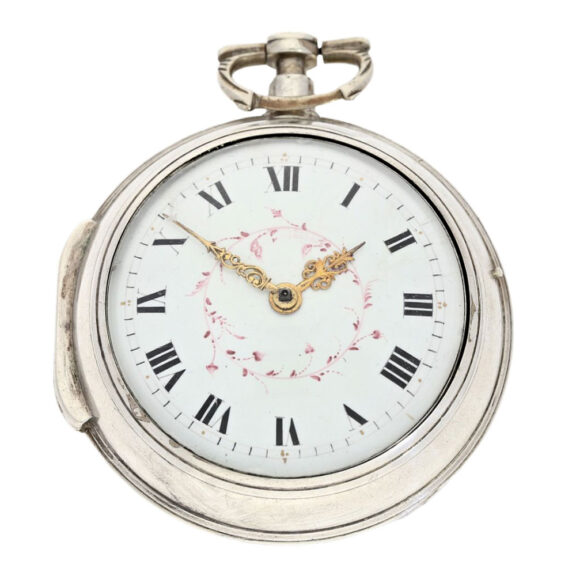 French silver verge with watch chain Circa 1795 French silver verge with watch chain Circa 1795