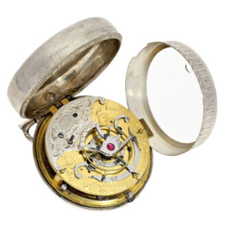 French silver verge with watch chain Circa 1795