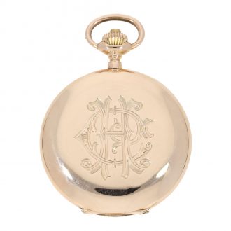 Swiss solid 14 Carat gold watch with extract from the archives Circa 1907
