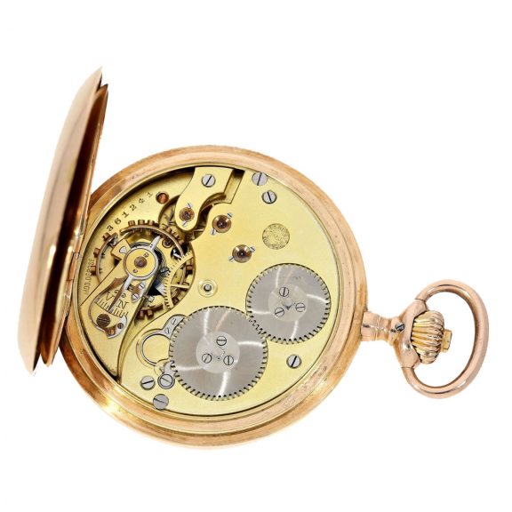Swiss solid 14 Carat gold watch with extract from the archives Circa 1907 Swiss solid 14 Carat gold watch with extract from the archives Circa 1907