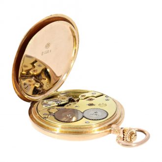 Swiss solid 14 Carat gold watch with extract from the archives Circa 1907
