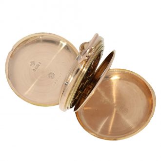 Swiss solid 14 Carat gold watch with extract from the archives Circa 1907