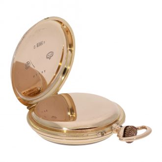 Swiss 14 carat gold anker chronometer in coined band case Circa 1900