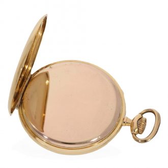 German thin 14 carat gold open faced lever pocket watch Circa 1920