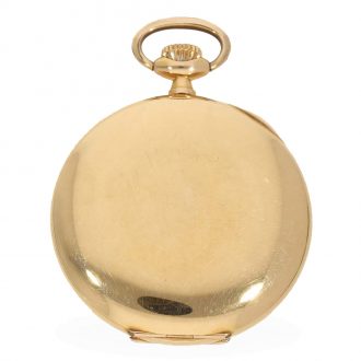 German thin 14 carat gold open faced lever pocket watch Circa 1920