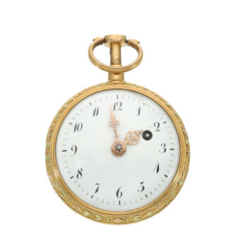French 22 carat gold verge watch with repeater Circa 1770