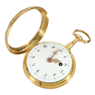 French 22 carat gold verge watch with repeater Circa 1770