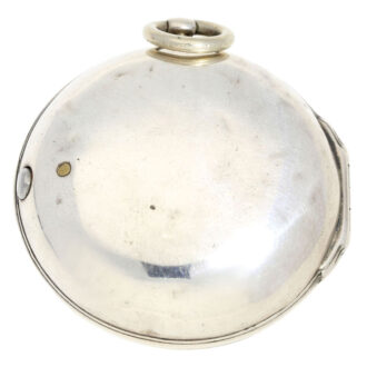 A very beautiful English silver verge pocket watch Circa 1746