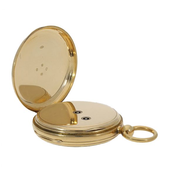 Heavy English pocket watch with a rare movement construction Circa 1868 Heavy English pocket watch with a rare movement construction Circa 1868