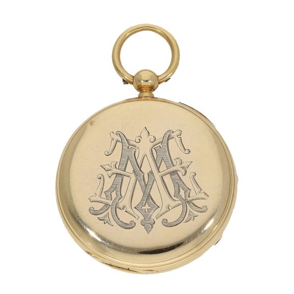 Heavy English pocket watch with a rare movement construction Circa 1868 Heavy English pocket watch with a rare movement construction Circa 1868
