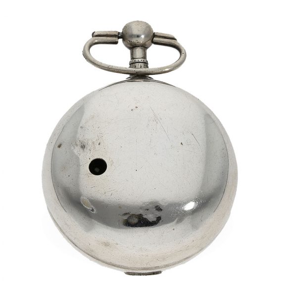 Large English repoussé pair case verge watch with chatelaine Circa 1772 Large English repoussé pair case verge watch with chatelaine Circa 1772
