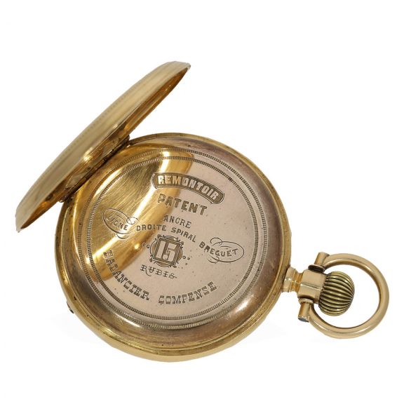 Technically interesting 18 Carat gold watch with special hand position Technically interesting 18 Carat gold watch with special hand position