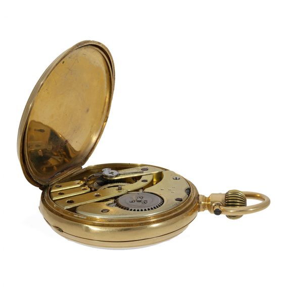 Technically interesting 18 Carat gold watch with special hand position Technically interesting 18 Carat gold watch with special hand position