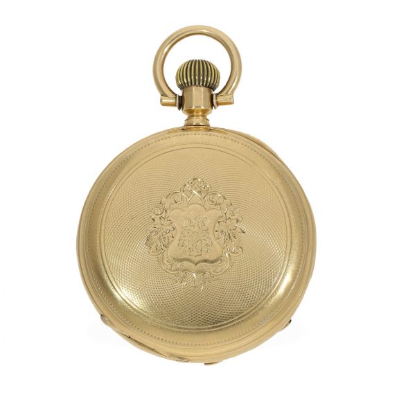 Technically interesting 18 Carat gold watch with special hand position Technically interesting 18 Carat gold watch with special hand position