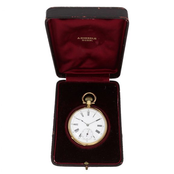 Technically interesting 18 Carat gold watch with special hand position Technically interesting 18 Carat gold watch with special hand position
