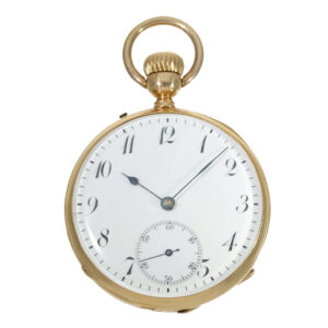 Swiss 14 carat gold watch with aristocratic coat of arms Circa 1865