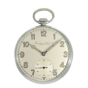Swiss steel unusual watch with luminous numerals Circa 1942