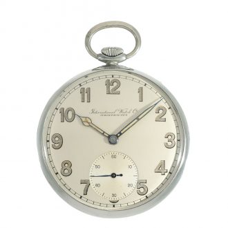 Swiss steel unusual watch with luminous numerals Circa 1942