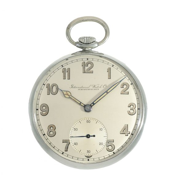 Swiss steel unusual watch with luminous numerals Circa 1942