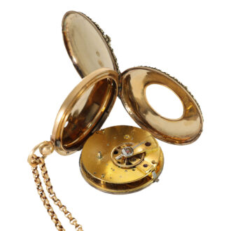 Swiss 18 carat gold very high quality cylinder watch Circa 1800