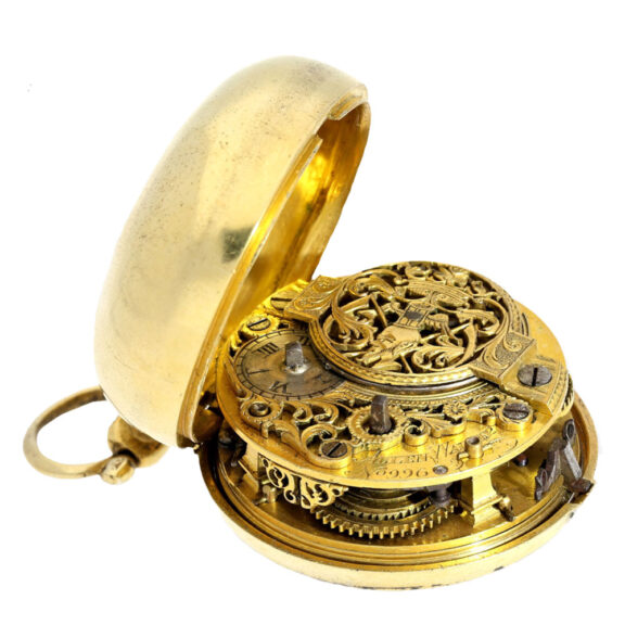 English gilded silver pair cased verge pocket watch Circa 1770 English gilded silver pair cased verge pocket watch Circa 1770