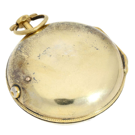 English gilded silver pair cased verge pocket watch Circa 1770 English gilded silver pair cased verge pocket watch Circa 1770