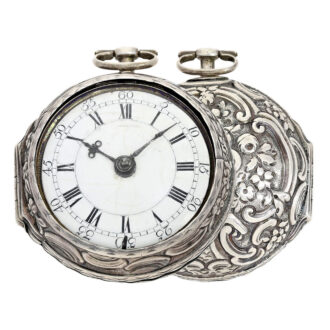 English silver Repoussé with watch chain Circa 1730 English silver Repoussé with watch chain Circa 1730