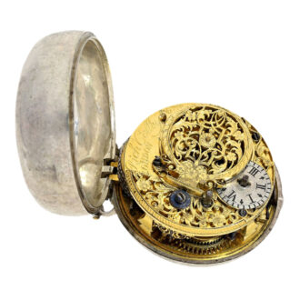 English silver Repoussé with watch chain Circa 1730 English silver Repoussé with watch chain Circa 1730