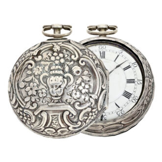 English silver Repoussé with watch chain Circa 1730 English silver Repoussé with watch chain Circa 1730